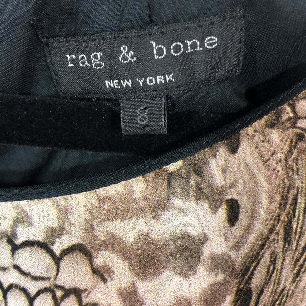 Rag & Bone>Silk Elastic Waist Flora Fauna Dress - image 4
